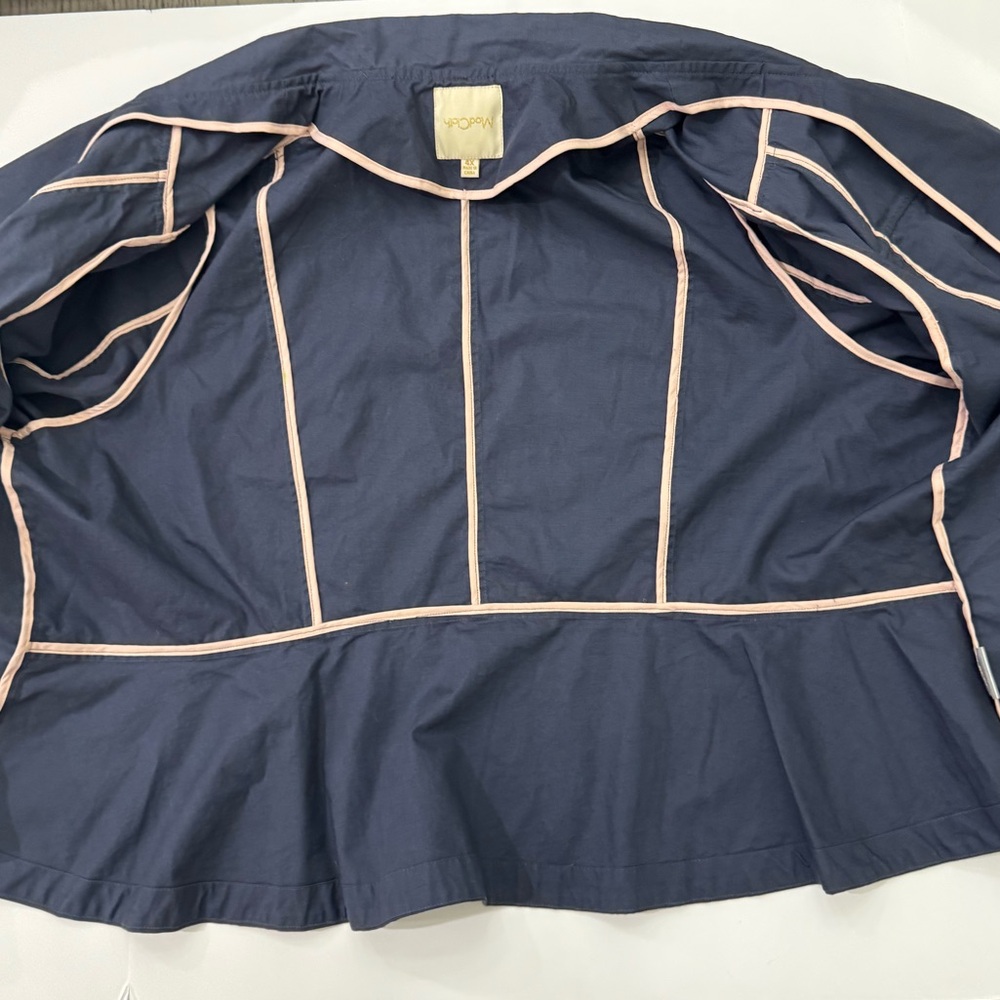 ModCloth Blue Utility Jacket Ruffled Size 4x - Picture 11 of 14